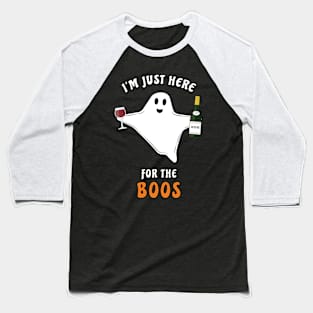 I'm Just Here For The Boos - Funny Halloween Ghost Baseball T-Shirt